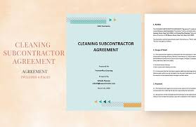 free cleaning agreement template