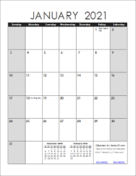2021 free printable monthly calendar. 2021 Calendar Templates And Images