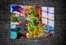 Abstract Glass Wall Art Tempered Glass