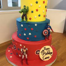 3 Tier Avengers Cake gambar png
