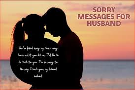 romantic sorry messages for husband