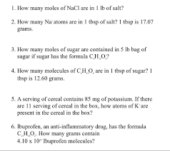 many moles of nacl are in 1 lb of salt