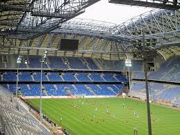 Pylon informacyjny na stadionie miejskim w. Municipal Stadium In Poznan In Greater Poland Voivodeship Sygic Travel