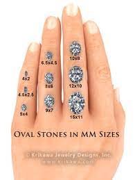 oval diamond sizes on hand top ers