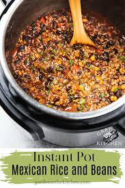 Add your beans and salsa, stir, and cook an additional hour to hour and a half, until the rice begins to soften. Mexican Rice And Beans Instant Pot Garden In The Kitchen