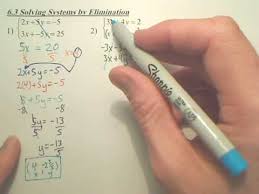 algebra 1 6 3 solving systems by