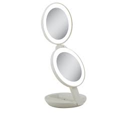 zadro next generation led lighted travel mirror taupe finish 10x 1x