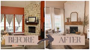 How To Easily Paint A Stone Fireplace