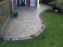 Patterned Concrete Driveways Before