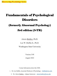 fundamentals of psychological disorders