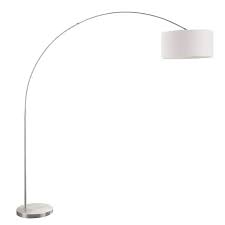 Shop floor lamps and a variety of lighting & ceiling fans products online at lowes.com. Lumisource Salon 76 In White Shaded Floor Lamp Lowes Com Nickel Floor Lamp Floor Lamp Arc Floor Lamps