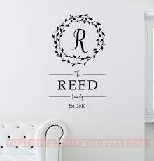 Personalized Wall Decals Monogram With