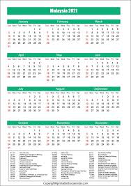 All calendar files are also openoffice compatible. Malaysia Calendar 2021 With Holidays Free Printable Template Printable The Calendar