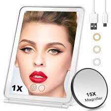 lighted makeup mirror with 60 led