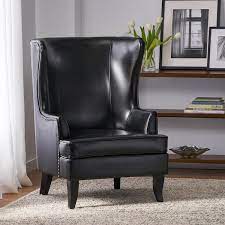 Christopher Knight Home Canterburry High Back Wing Chair Black