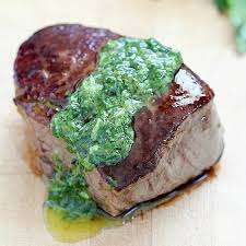 Place plank on grill rack over high heat; Beef Medallions With Chimichurri Sauce Yummy Healthy Easy