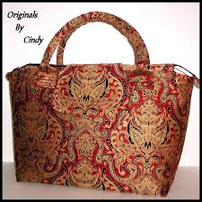 red and gold carpet bag tapestry extra
