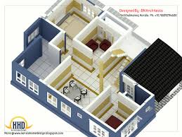 2 Storied House Design With 3d Floor