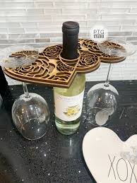 wine bottle and glass holder paint