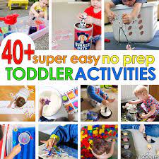 Now, having a house full of kids for an entire day may seem like too much to handle — especially if they have a lot of energy to burn off — but fear not! 40 Super Easy Toddler Activities Busy Toddler