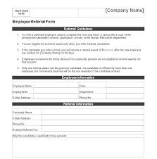 Employee Referral Form Under Fontanacountryinn Com