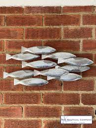 School Of Fish Wall Art Tin Metal
