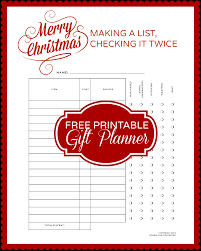 Christmas Freebies Planning Guides Gift Trackers Checklist Planner