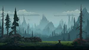misty dark forest background desktop