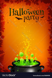 Orange Halloween Poster Template With Green Potion