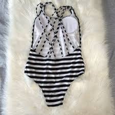 Onepiecekini Proper Party Girl Striped Cheeky Suit