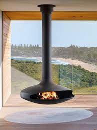 focus fires rotating suspended fireplace