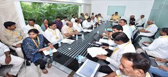 Image result for naidu review meeting with tdp leaders