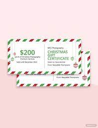 free retro christmas gift certificate