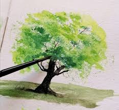 how to paint watercolor trees the