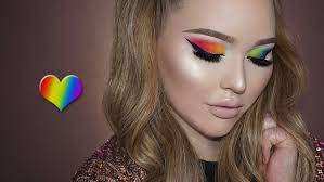 pride tribute rainbow eyes makeup