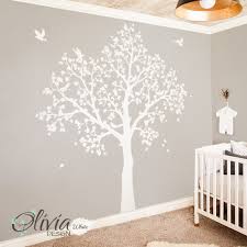 White Tree Wall Mural Large Baby
