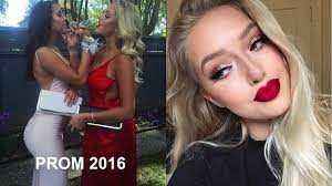 prom 2016 grwm dress makeup and hair