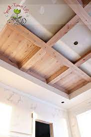 About a year ago, my wife and i saw a really nice looking bedroom coffered ceiling on remodelaholic. Our Small Town Idaho Life Master Bedroom Wood Ceiling Diy Master Bedroom Diy Wood Ceiling Diy Home Projects