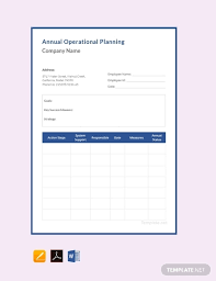 13 Annual Operational Plan Examples Pdf Word Pages