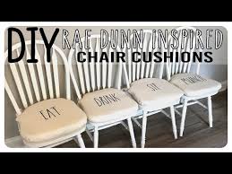 diy rae dunn inspired chair cushions