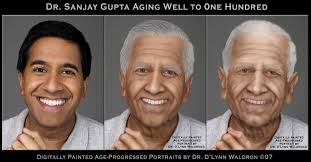 Dr. Sanjay Gupta aging to 100 for the CNN Special on aging &#39;Chasing Life&#39; Production, Age-progressed digitally painted Portraits, Animation &amp; Score by Dr. ... - GuptaWellTo100SM