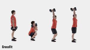 the dumbbell hang clean and push