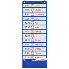 Godery Scheduling Pocket Chart 13 1 Pocket Daily Class Schedule Pocket Chart With 18 Dry Eraser Cards Ideal For Classroom Rolling Briefcase Mens