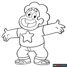 steven universe coloring page easy