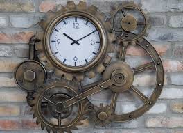 Steampunk Cog Metal Clock Carmen