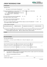 Top 12 Credit Reference Form Templates Free To Download In Pdf Format
