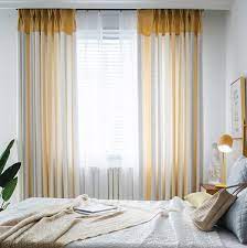 yellow curtains bedroom