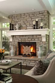 White Stone Fireplace Photos Ideas