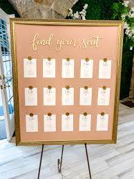 framed wedding seating chart