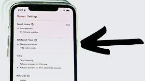 how to turn off safe search on iphone